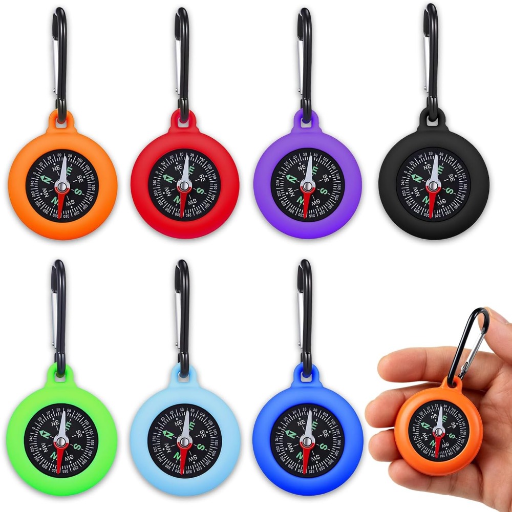 5-20 PCS Mini Compass Keychain - Outdoor Adventure Birthday Party ulasan dan harga
